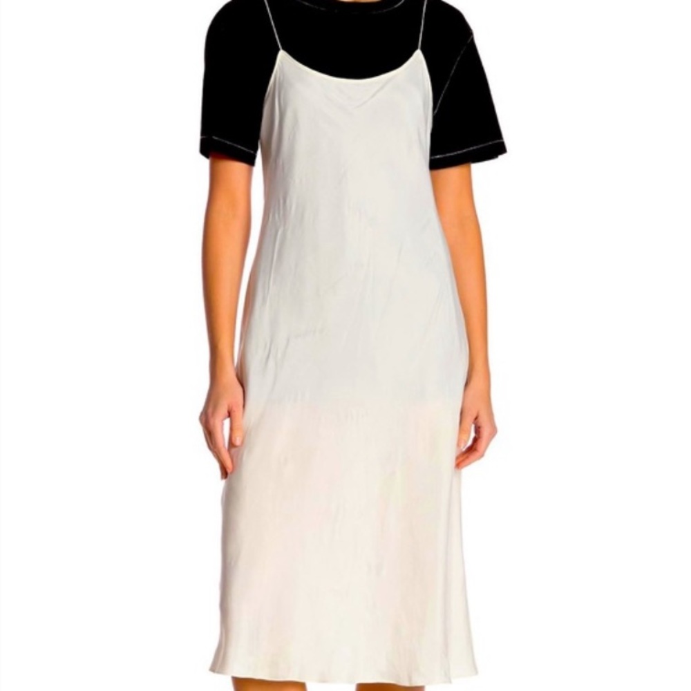 Helmut Lang Midi Ivory Slip Dress